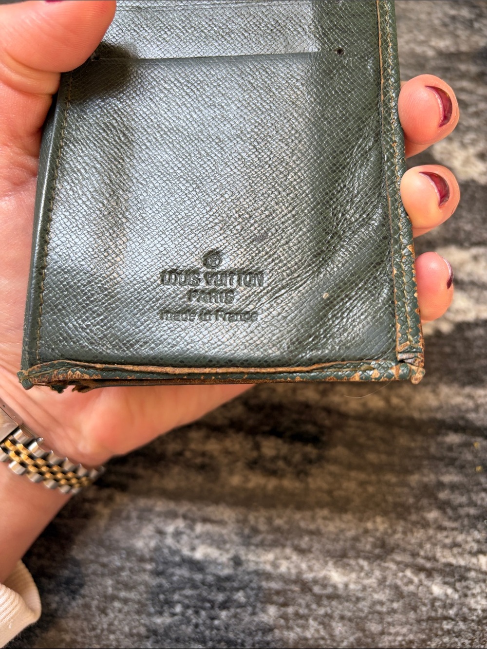 Louis Vuitton Vintage Green Leather Long Wallet - Picture 3 of 8
